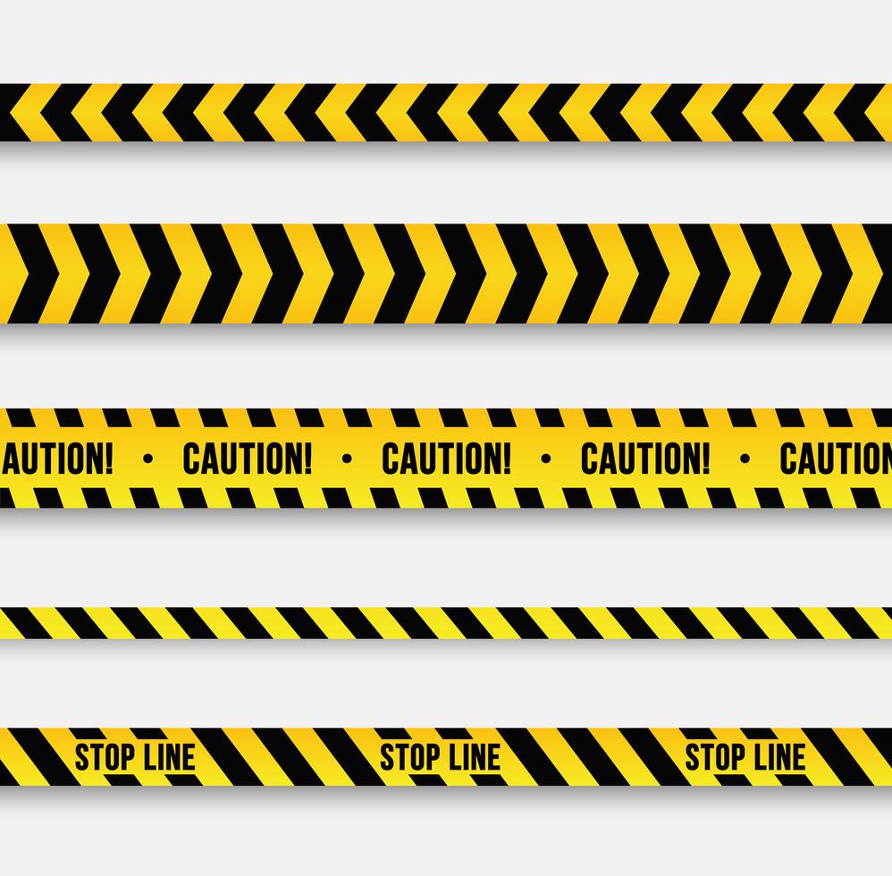Vector warning signs and tapes. 333109 Vector Art at Vecteezy