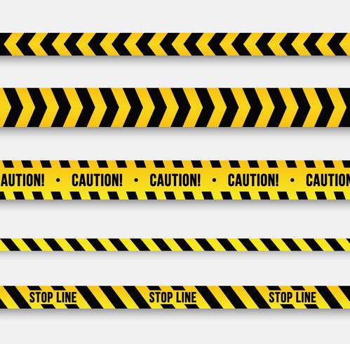 Vector warning signs and tapes.
