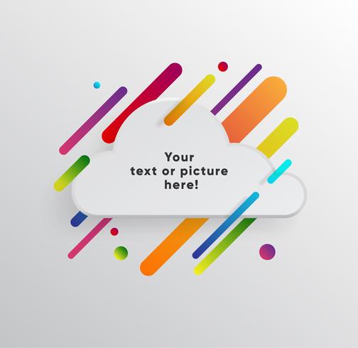 Trendy neon lines and circles wallpaper vector