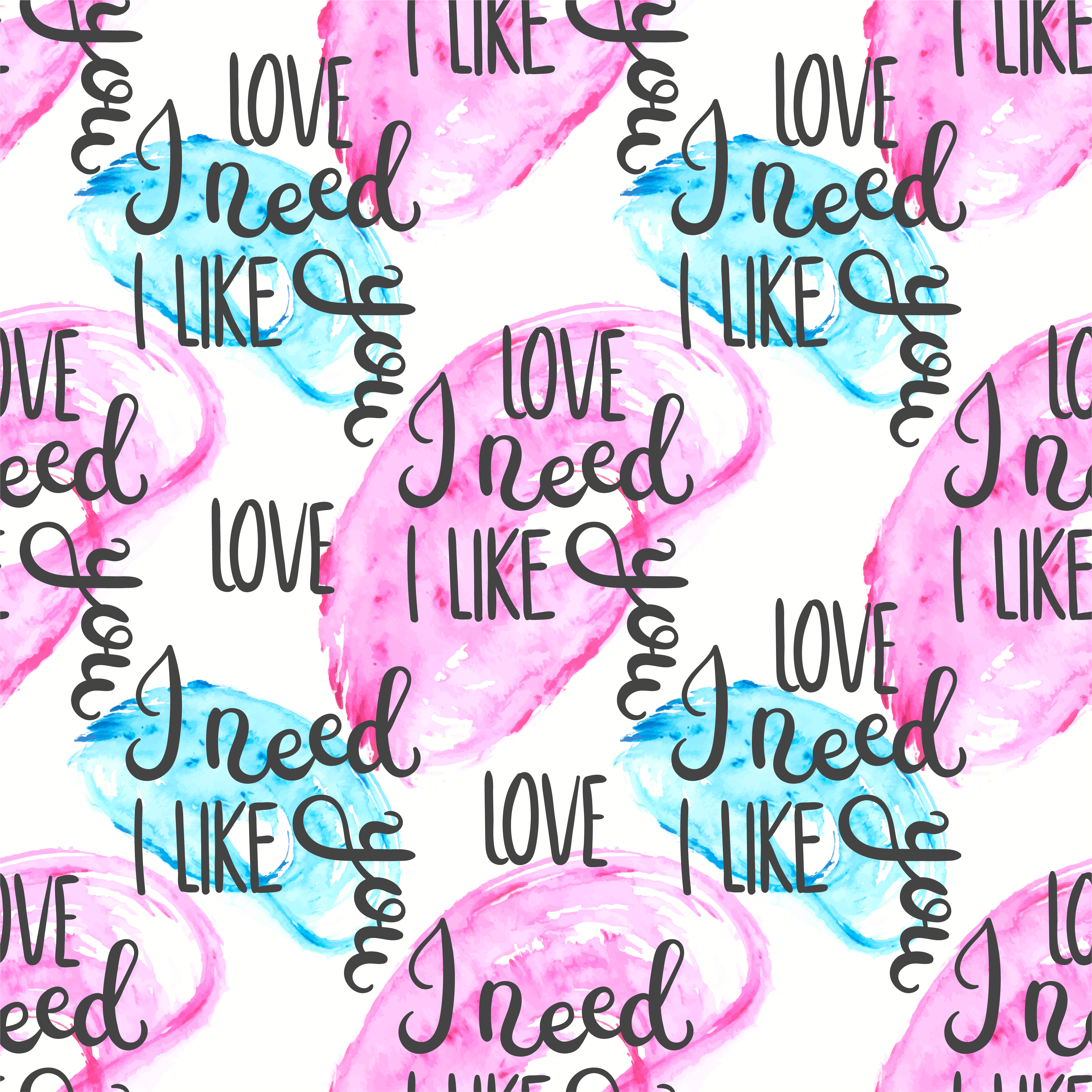 Download Romantic quote seamless pattern. Love text print for ...