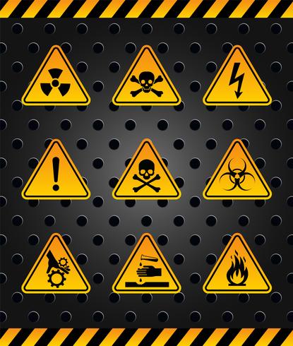 Vector warning signs and tapes.