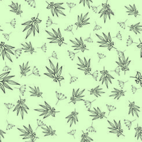 Green tea seamless pattern vector