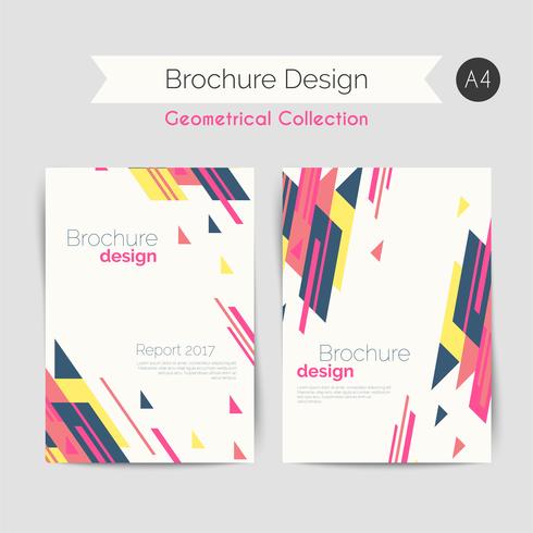 Geometrical brochure A4 vector