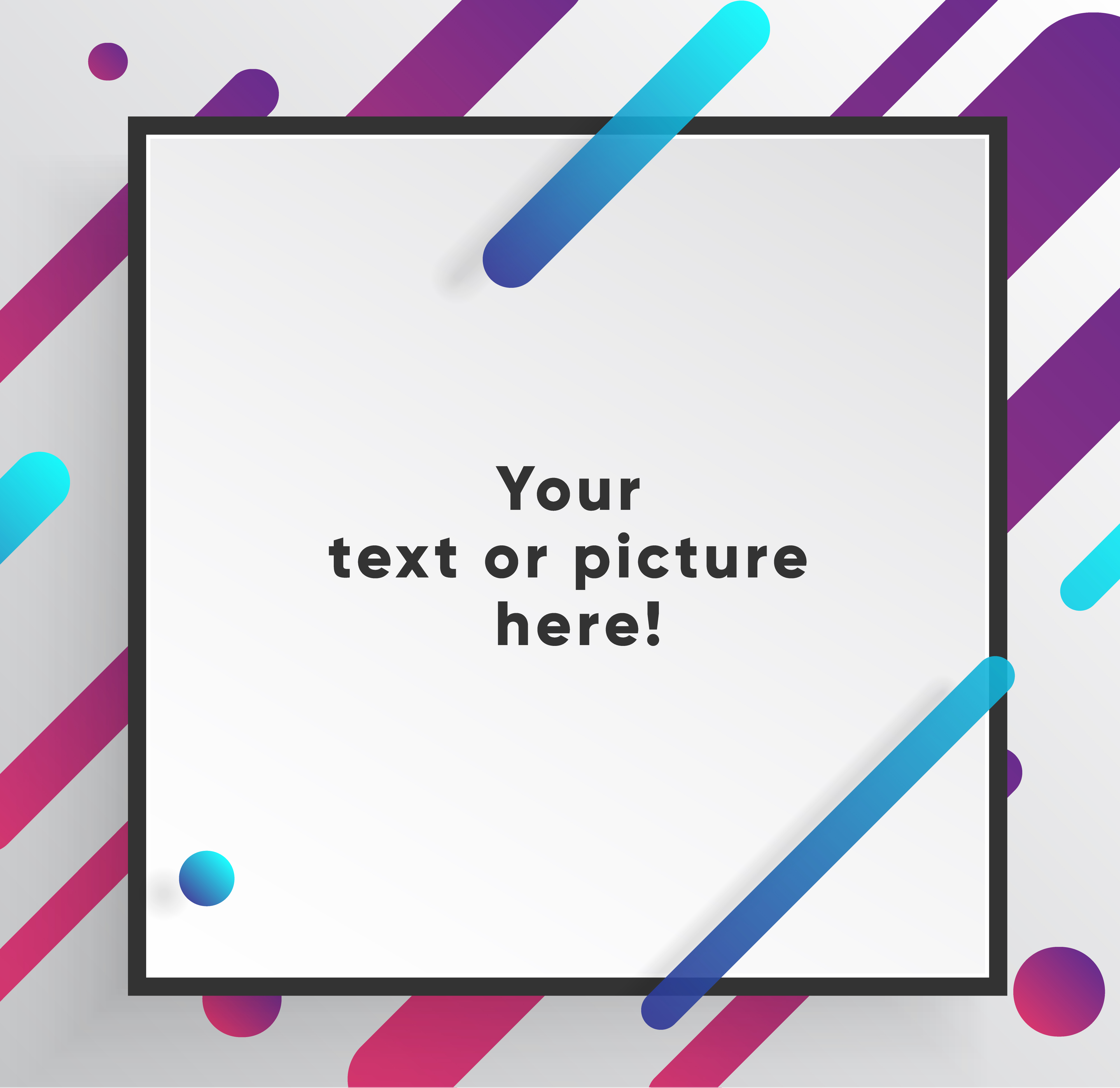 Vector background with paper card and abstract colorful shapes 333370