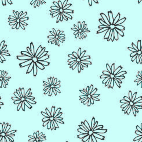 Daisy seamless pattern vector