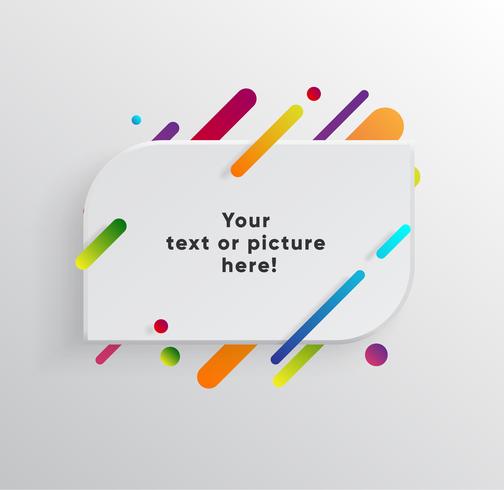 Trendy neon lines and circles wallpaper vector