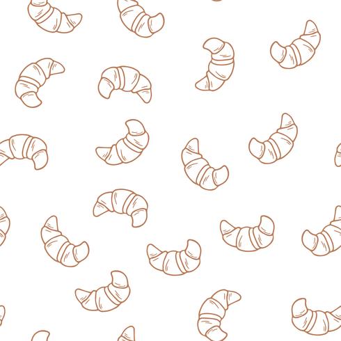 Hand drawn cupcakes seamless pattern. Print for bakery. vector