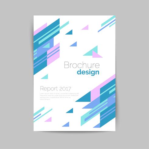 Geometrical brochure A4 vector