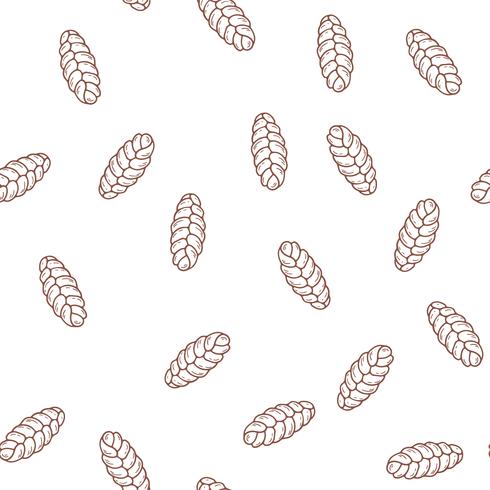 Hand drawn cupcakes seamless pattern. Print for bakery. vector