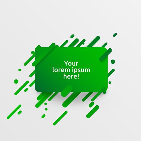 Dynamic green template for advertising, vector illustration