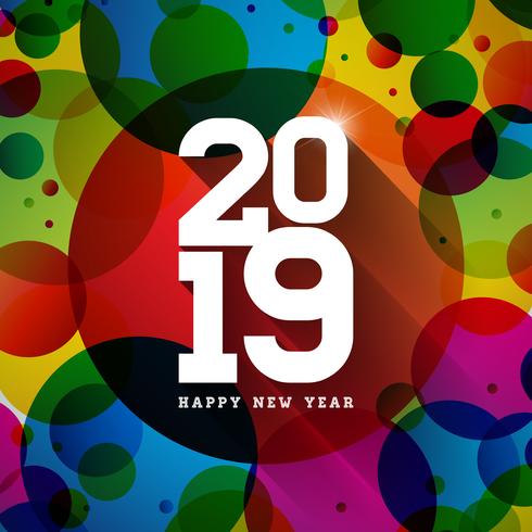2019 Happy New Year illustration vector