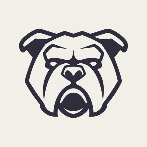 Icono de Vector de mascota de Bulldog