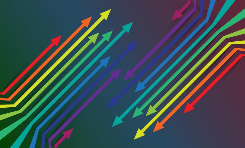 Colorful arrows background, vector