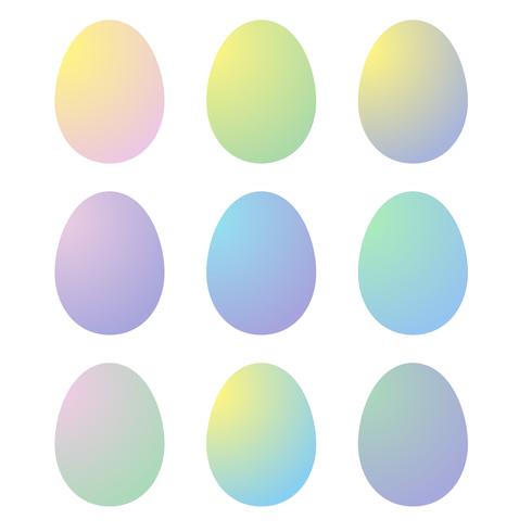 gradiente huevos de pascua vector