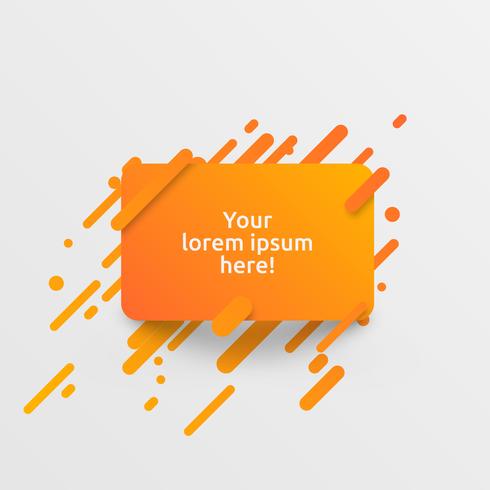 Dynamic orange template for advertising, vector illustration