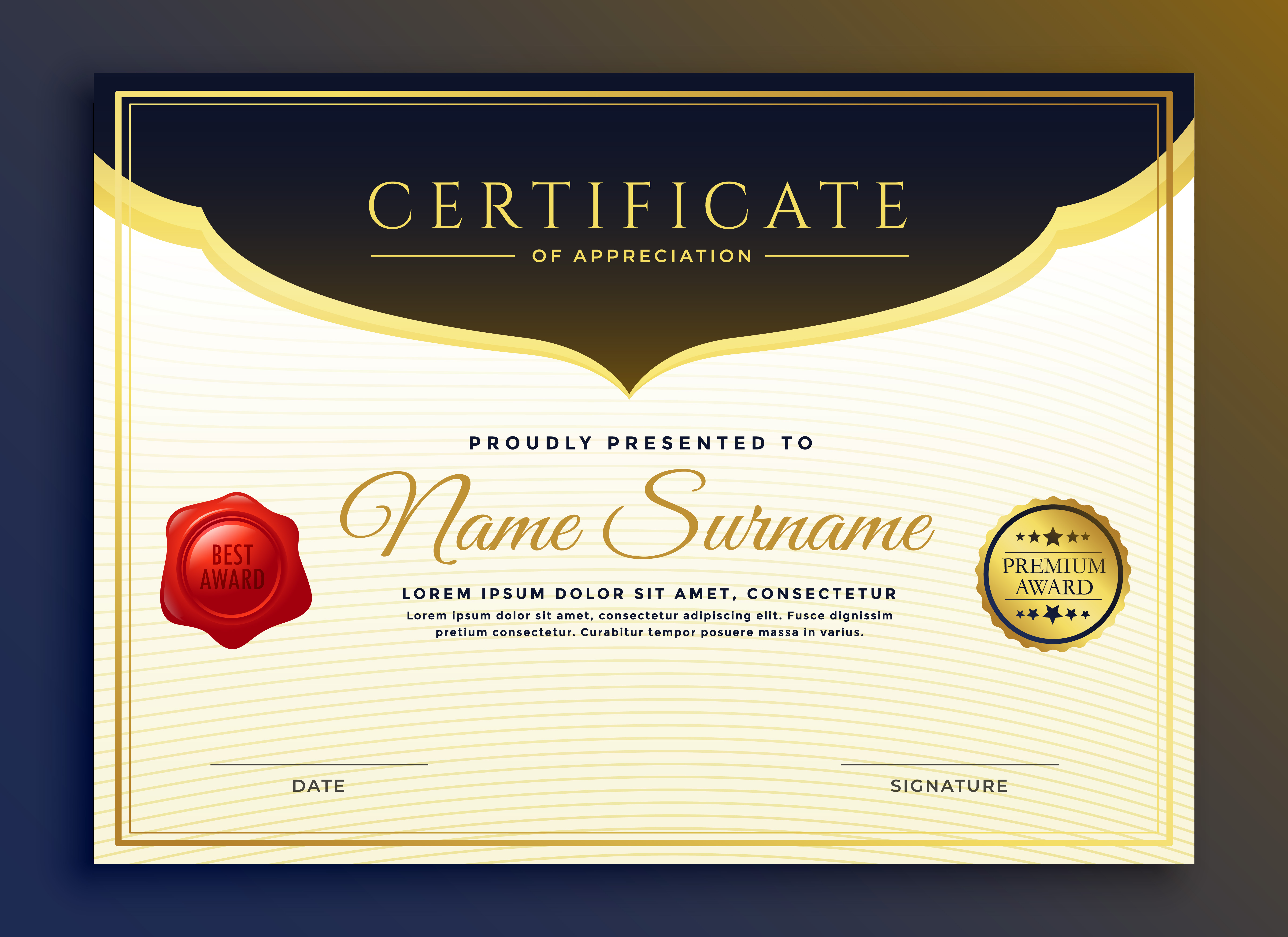 professional diploma certificate template design - Download Free Vector