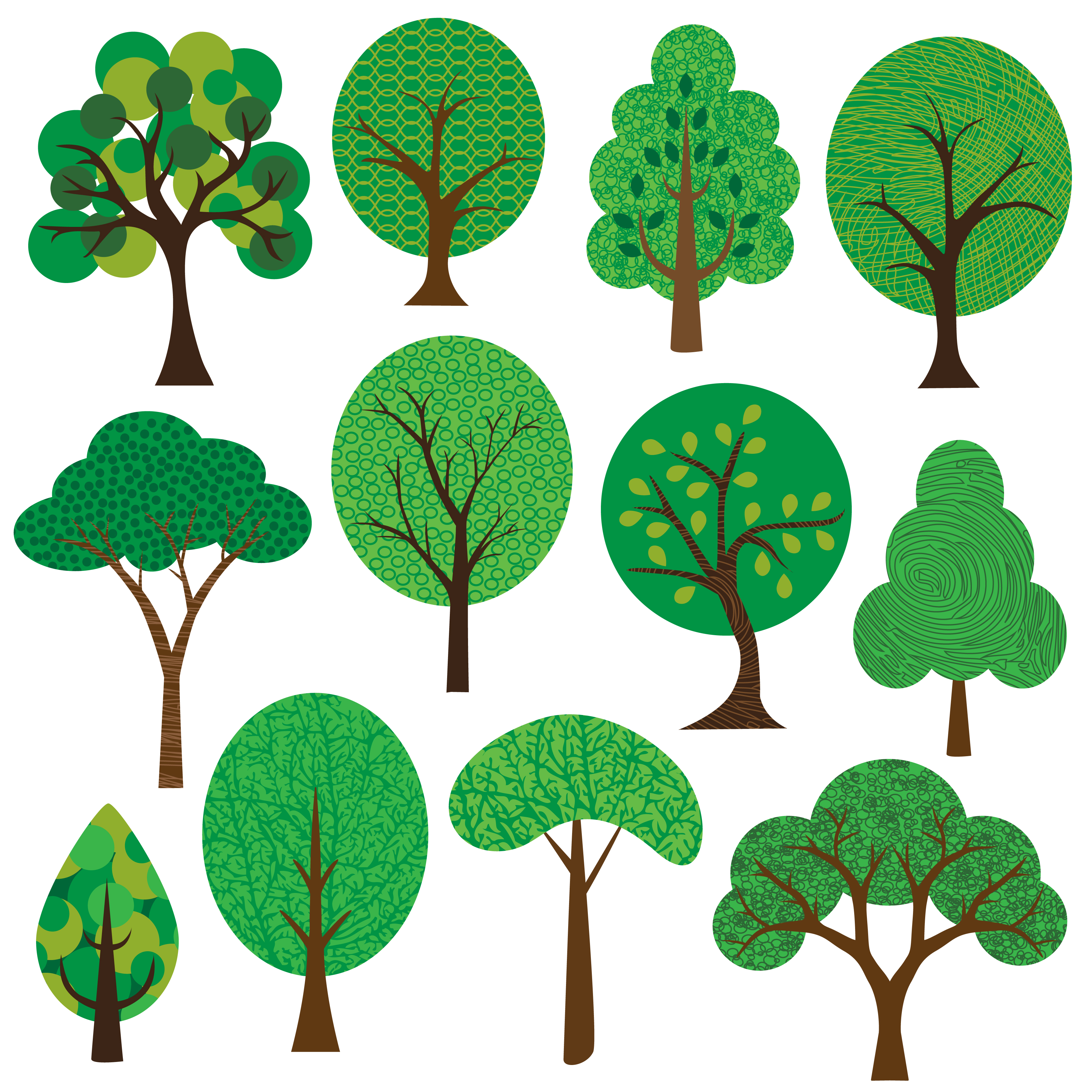 Download textured trees clipart - Download Free Vectors, Clipart Graphics & Vector Art