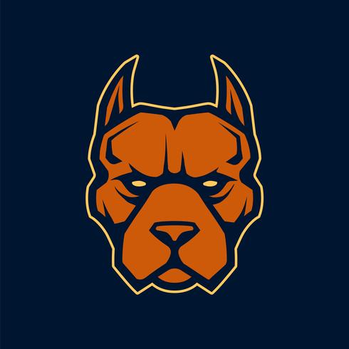 Pitbull Mascot Vector Icon