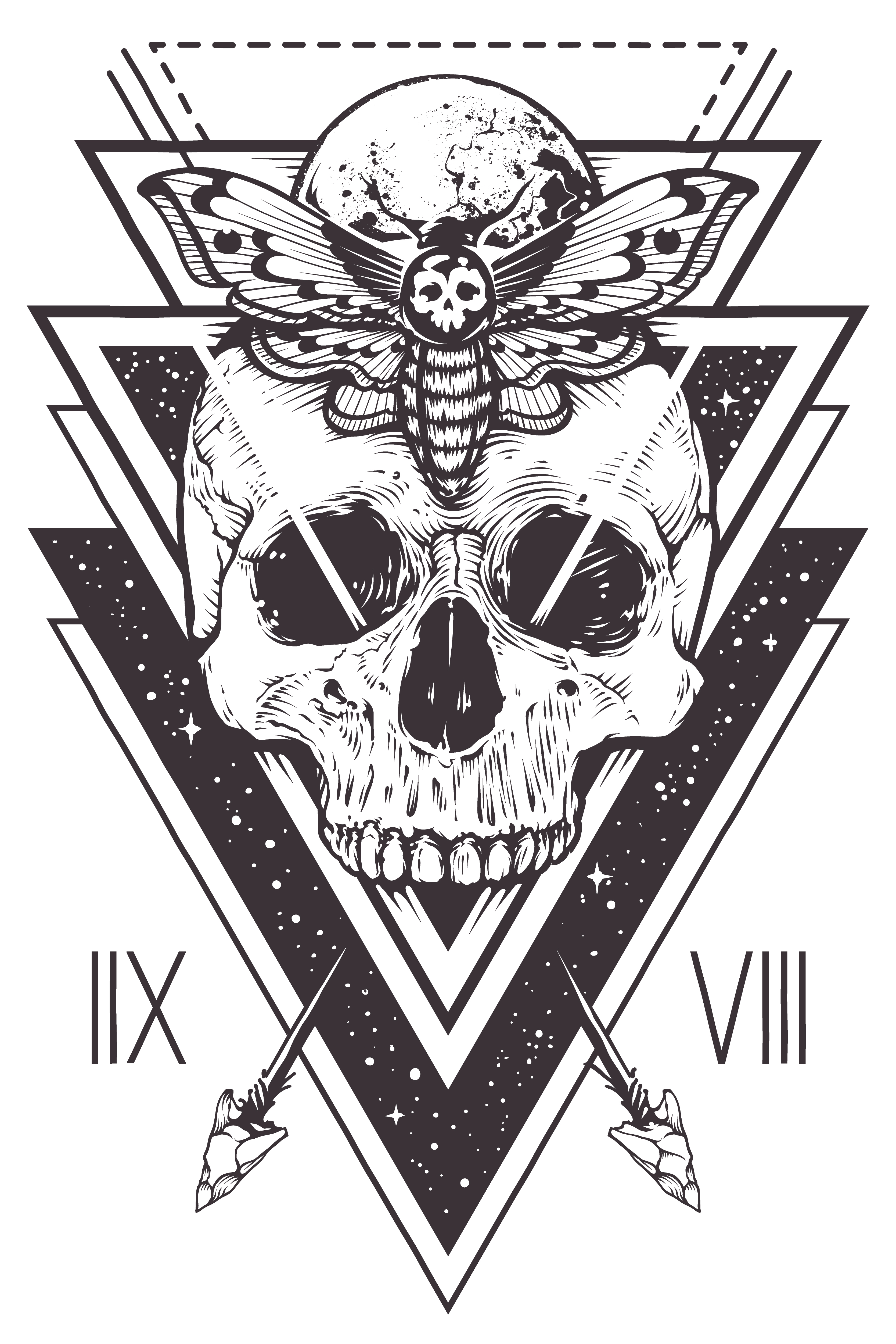 Download Skull Sacred Geometry Design - Download Free Vectors ...