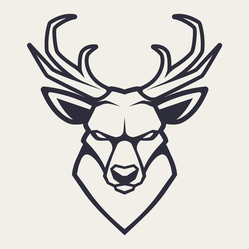 Deer Mascot Vector Icon