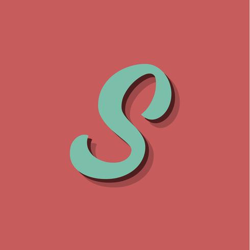 Retro character from a fontset, vector illustration