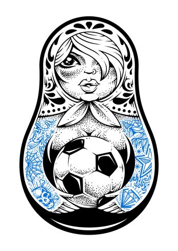 Matryoshka with Tattoos vector