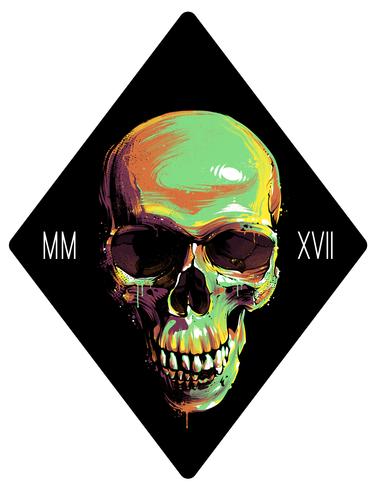 Paint Graffiti Skull vector