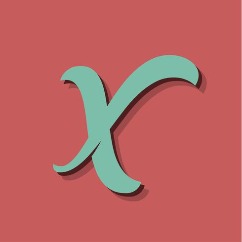 Retro character from a fontset, vector illustration