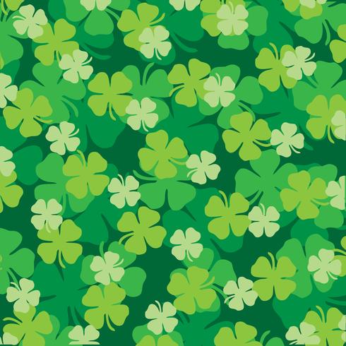 Saint Patrick's Day layered shamrock pattern vector