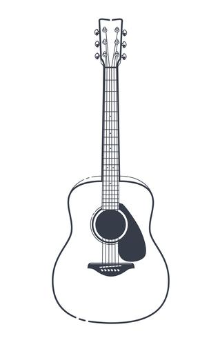 Vector de guitarra acustica