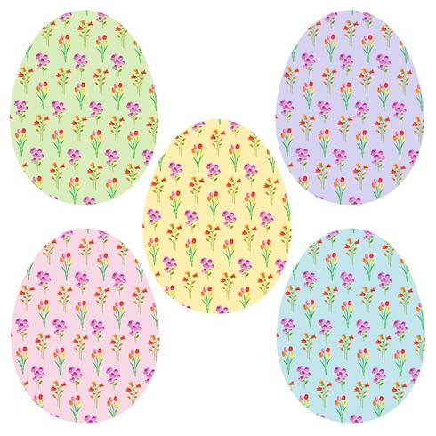 tulip floral on easter eggs 334367 Vector Art at Vecteezy