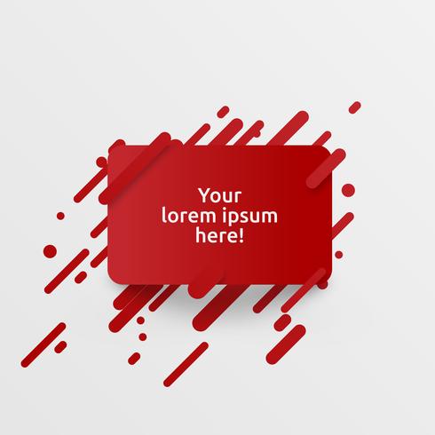 Dynamic red template for advertising, vector illustration