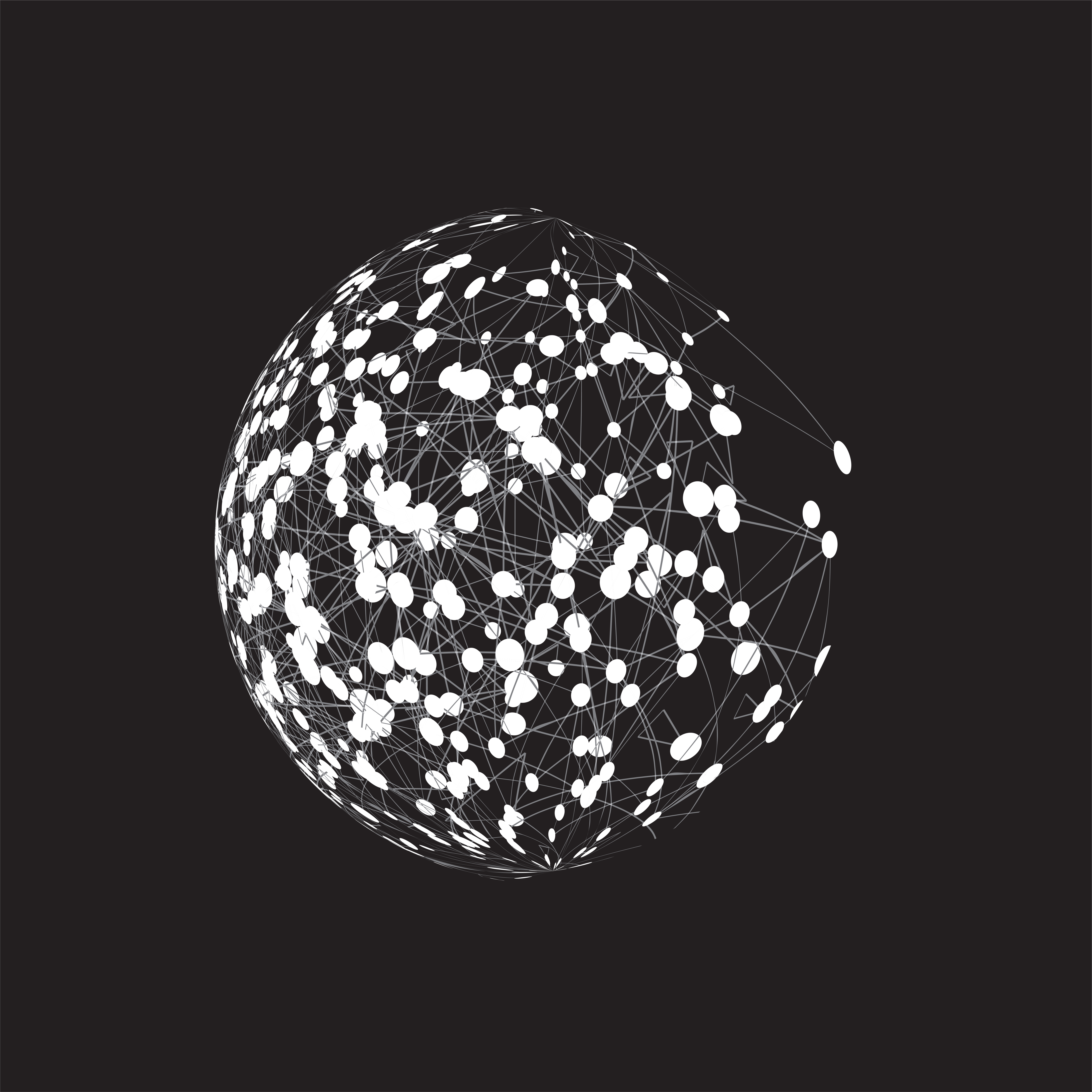 World globe on a black background, vector illustration ...