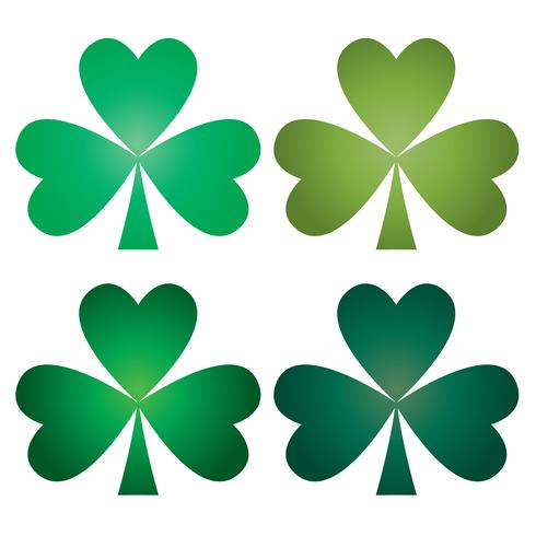 Saint Patrick's Day gradient shamrocks vector