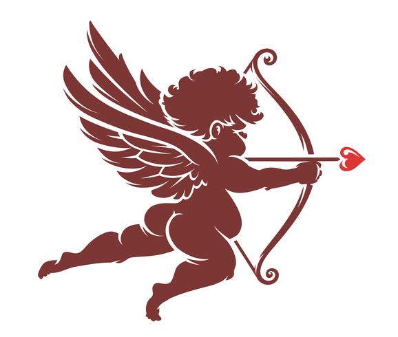 Vector cupido silueta