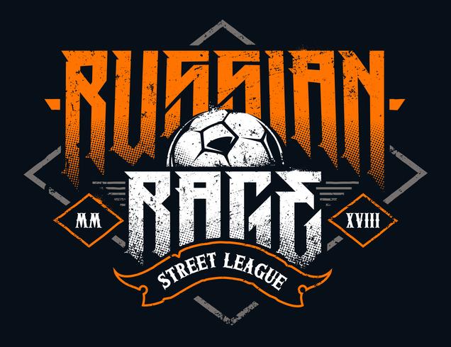 Tipografía Russian Rage vector