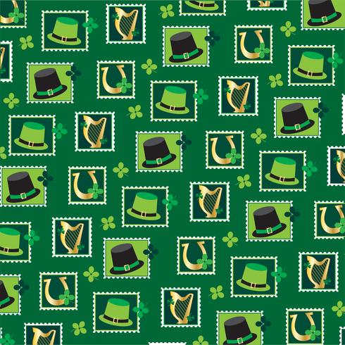 Saint  Patricks day stamp pattern	 vector