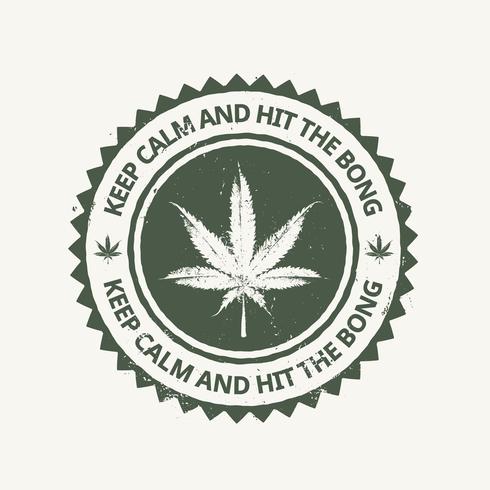 Emblema de cannabis vector