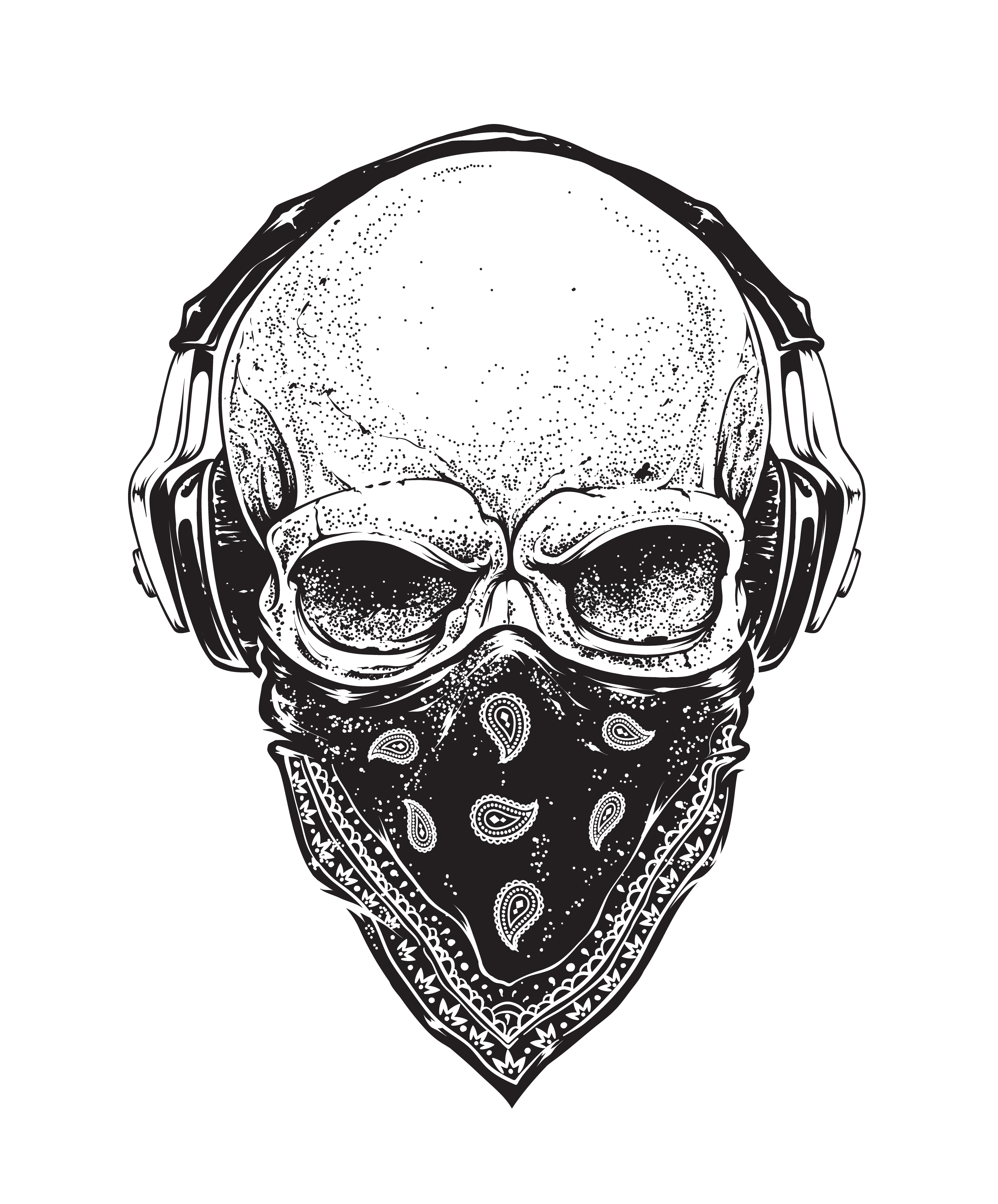 Download Skull with Headphones 334694 - Download Free Vectors ...