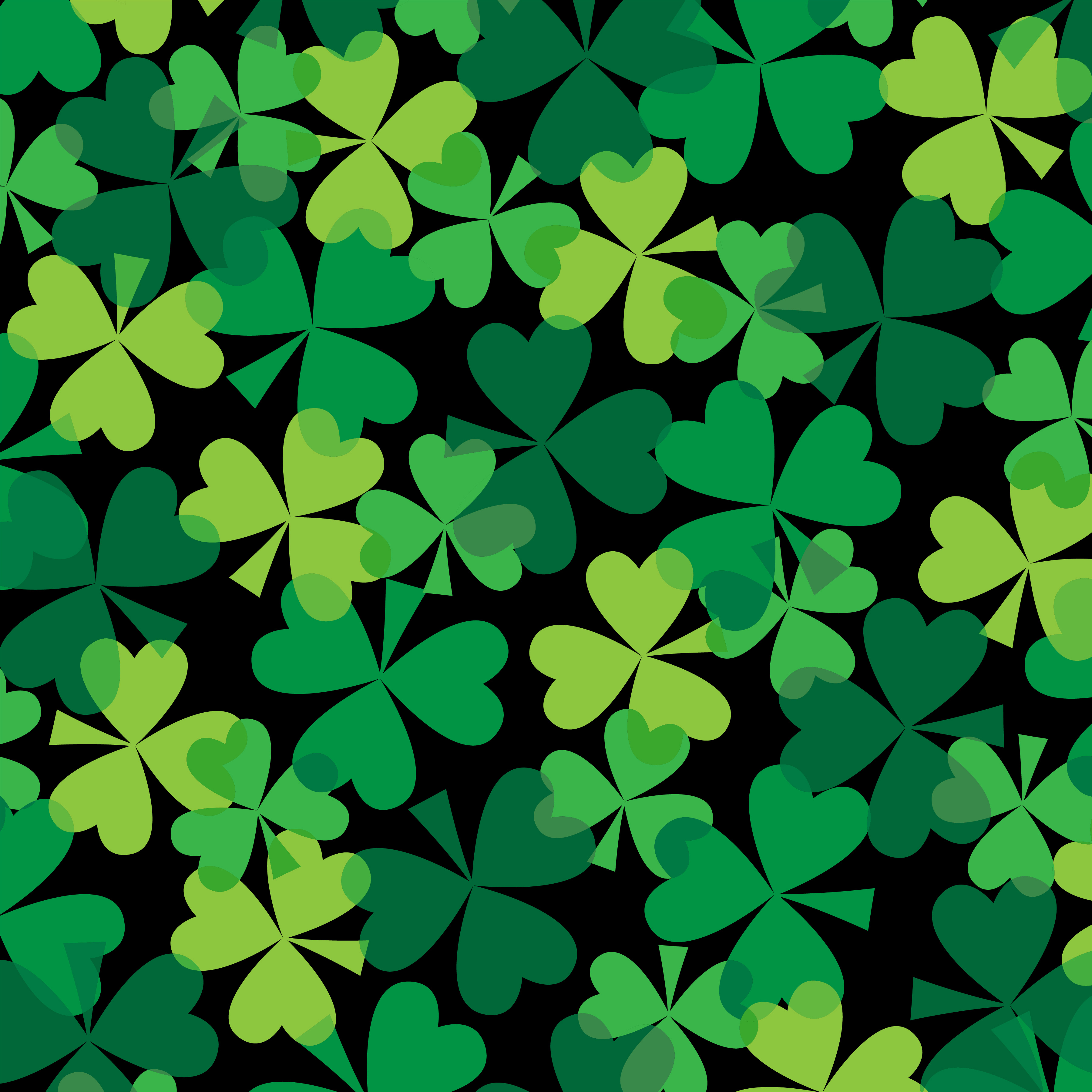 Saint Patrick's Day overlapping clover pattern 334776 Vector Art at
