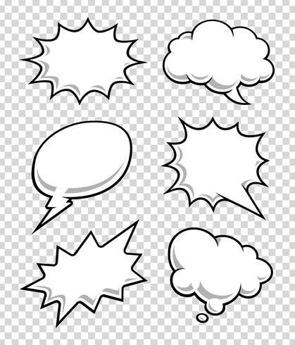 Comic Speech Bubbles vector