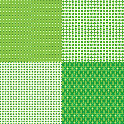 Saint Patricks day polka dot patterns vector