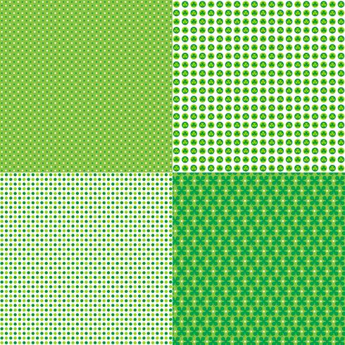 Saint Patricks day polka dot patterns vector