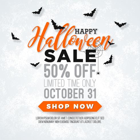 Ilustración de venta de Halloween vector