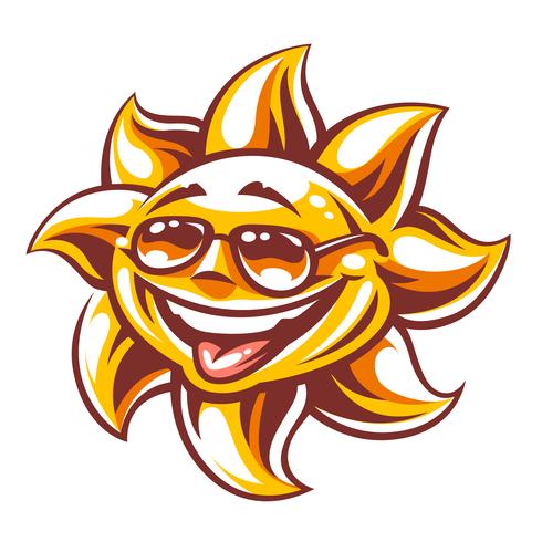 Cartoon Happy Sun Vector Art