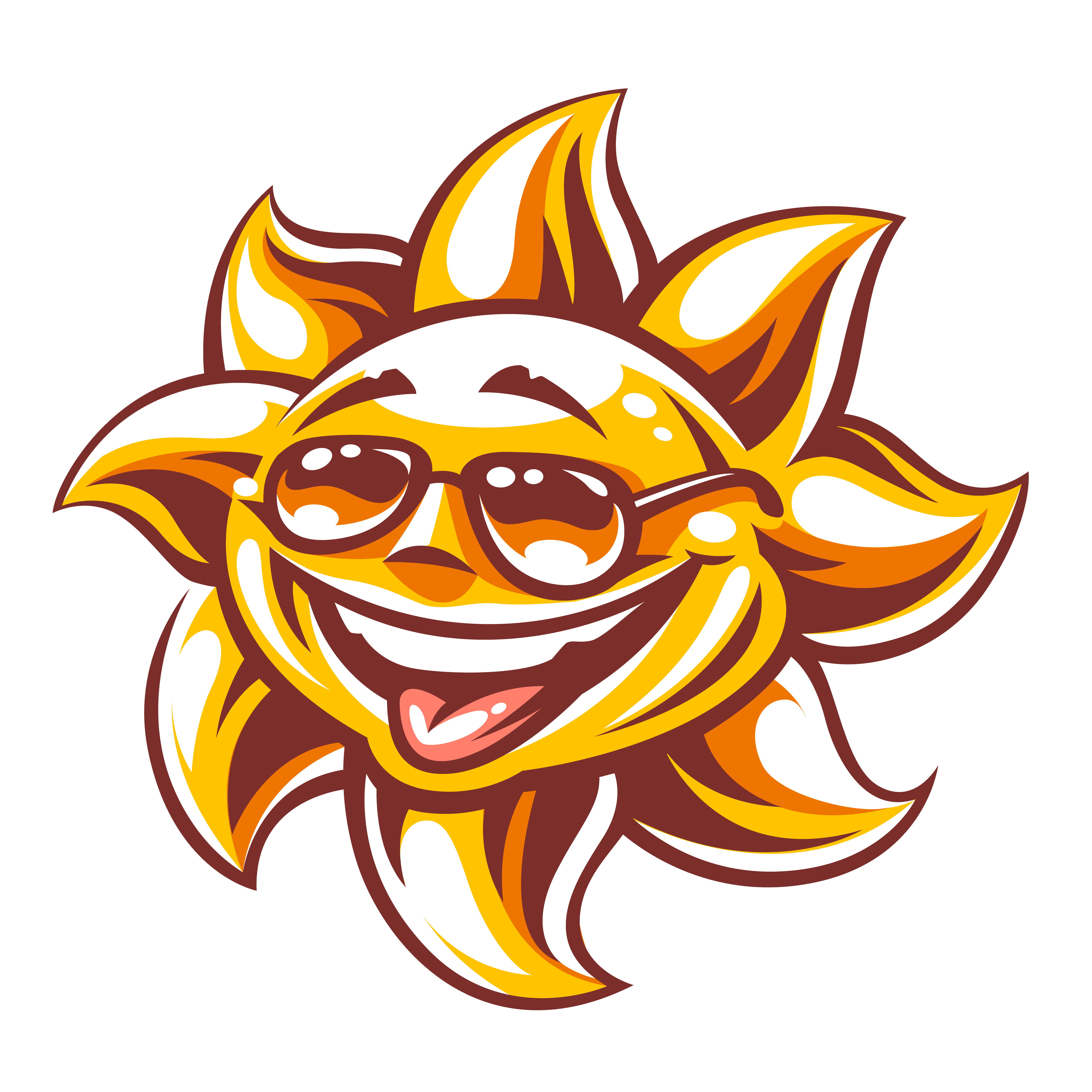 Cartoon Happy Sun Vector Art 335110 Vector Art At Vecteezy