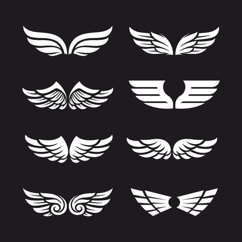 Conjunto de alas de vector