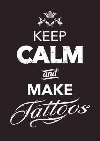 Make Tattoo Typography vector