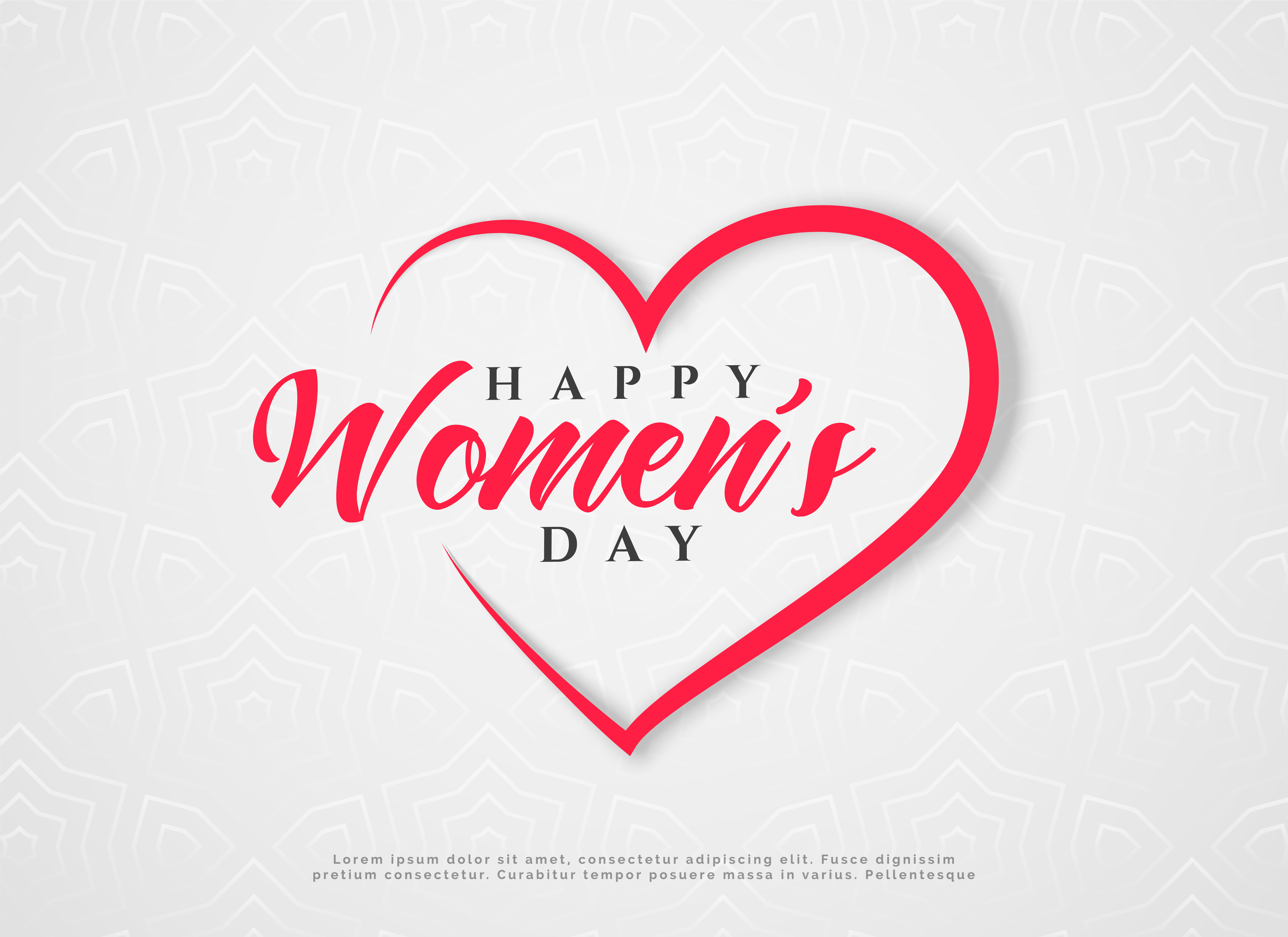 happy women's day hearts greeting Download Free Vector Art, Stock
