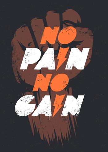 No Pain No Gain vector